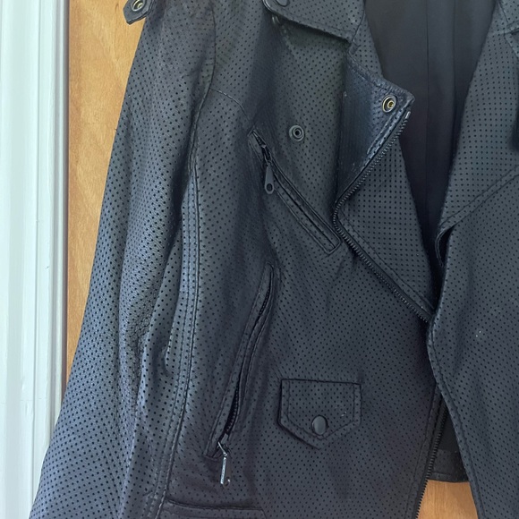 Rebecca Minkoff Women Black Leather Jacket - Picture 2 of 8